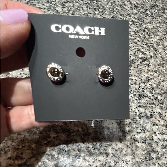 COACH • Open Circle Post Earrings • Sliver - Picture 5 of 7